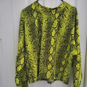 snakeskin pull over shirt